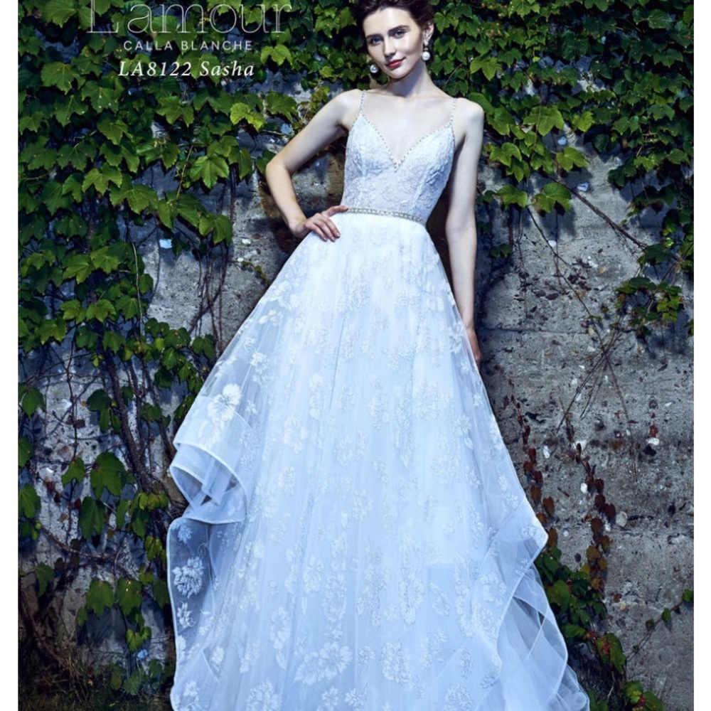 Calla Blanche Bridal gown in white, NWT gorgeous details.